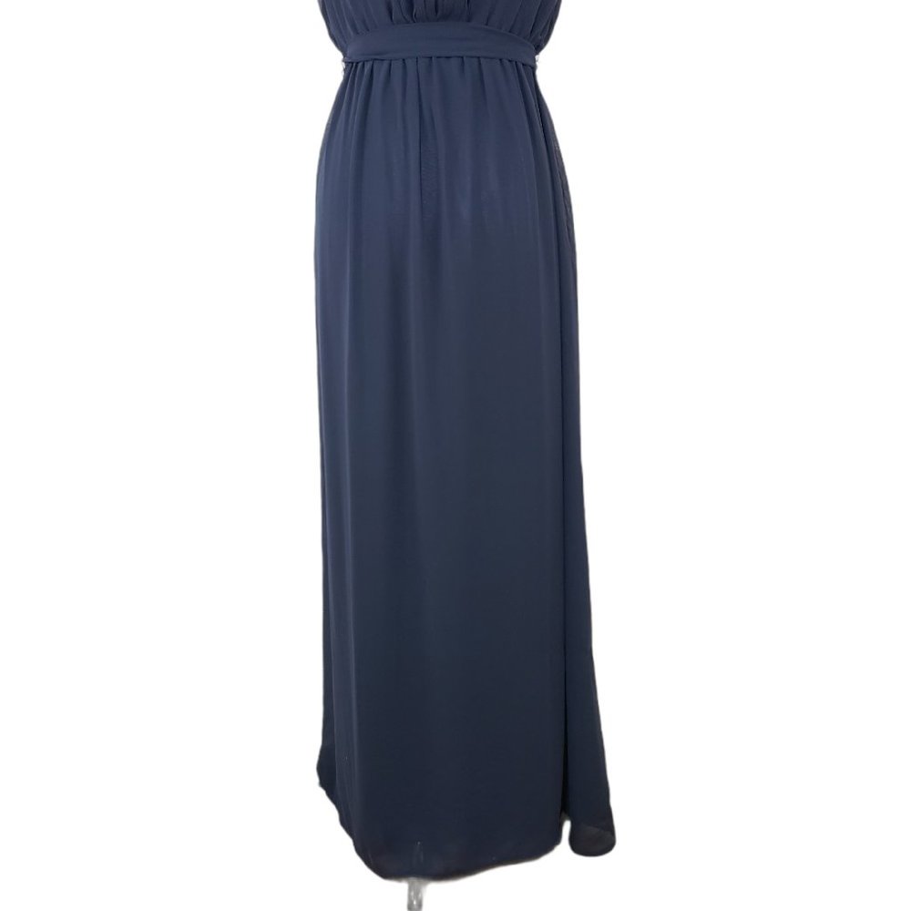 Forever 21 Blue Floor-Length Maxi Gown Medium - Picture 3 of 8